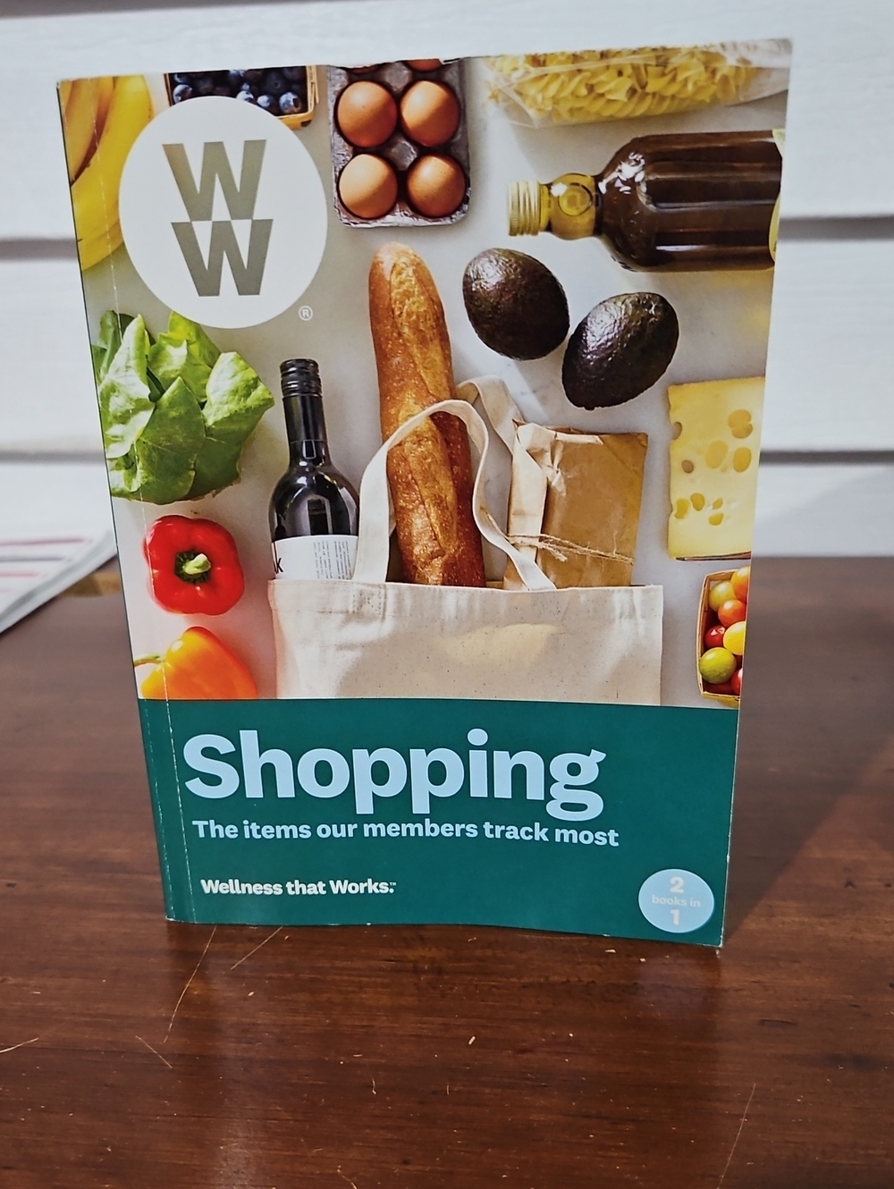 Weight Watchers Shopping Cookbook — Teal & White Cover